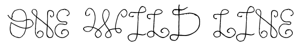 One Wild Line font preview